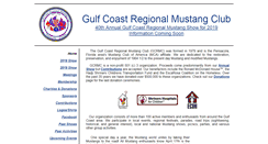 Desktop Screenshot of gulfcoastmustangclub.org